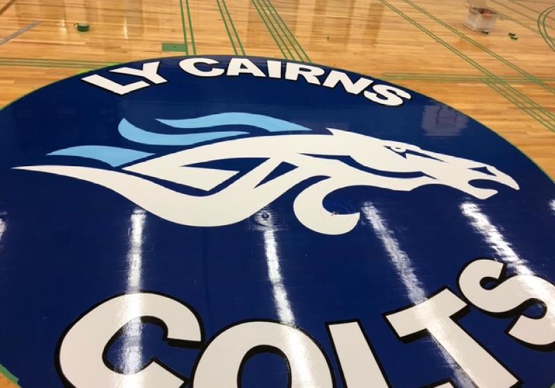 L.Y. Cairns School Colts Gym Floor Painting