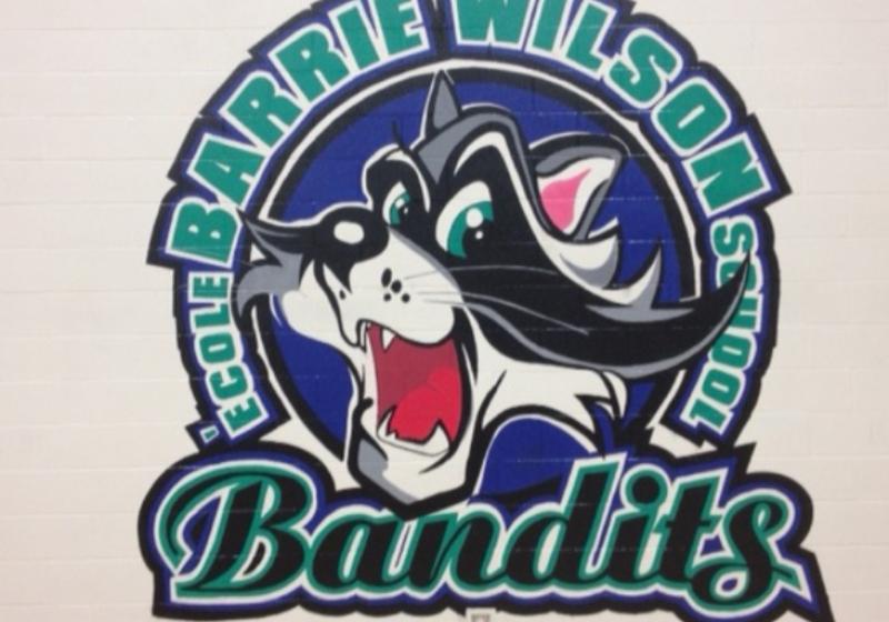 Ecole Barrie Wilson School Bandits Wall Mascot Painting